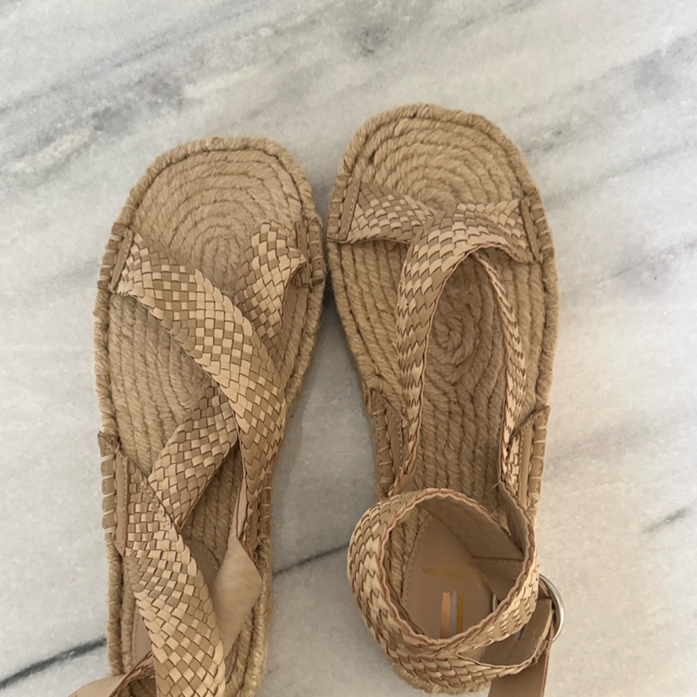 Sam Edelman Beige Woven Espadrilles
